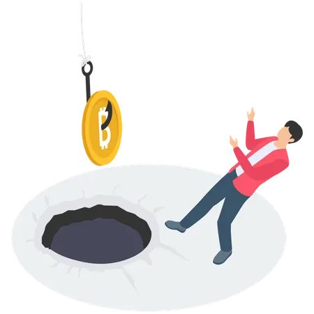 Businessman with Money Scam  Illustration