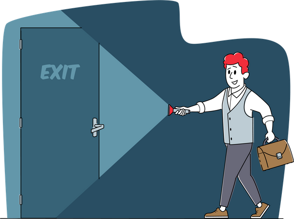 Businessman with New Opportunity  일러스트레이션