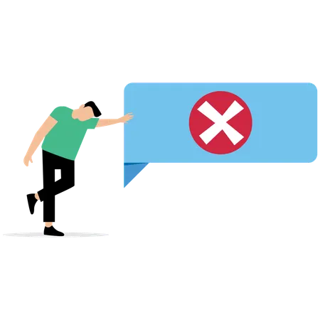 Businessman with no messages  Illustration