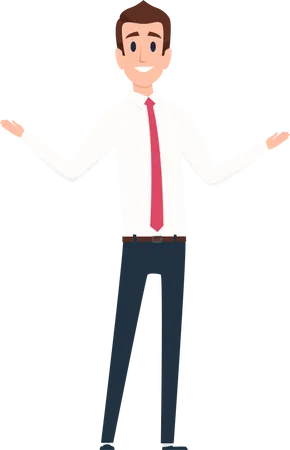 Businessman with open arms  Illustration