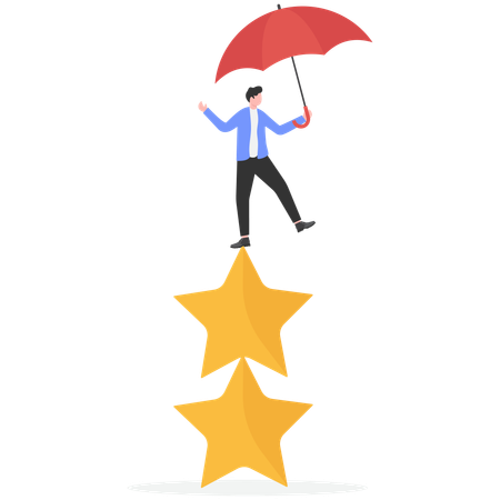 Businessman with performance review  Illustration