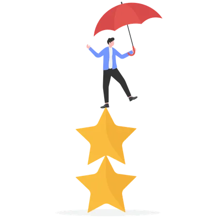 Businessman with performance review  Illustration