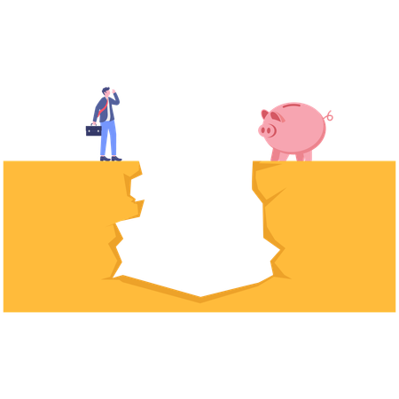 Businessman with Piggy bank  Illustration