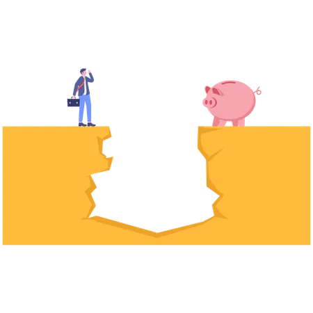 Businessman with Piggy bank  Illustration