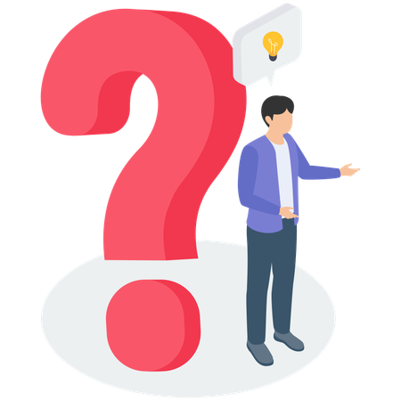 Businessman with Question  Illustration
