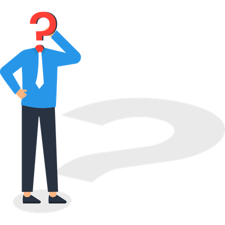 Businessman with Question Mark  Illustration