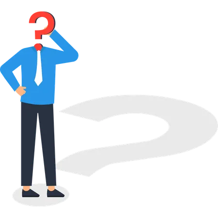 Businessman with Question Mark  Illustration