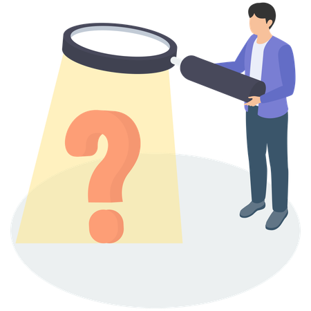 Businessman with Question or problem solving  Illustration