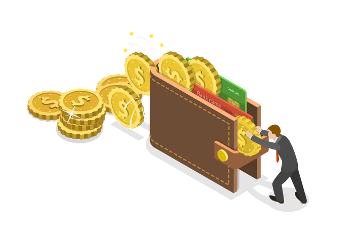 3 D Isometric Flat Vector Illustration Of Return On Investment Profit Or Financial Income Strategy Illustration