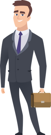 Businessman with suitcase Illustration