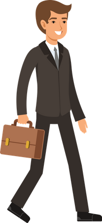Businessman with suitcase Illustration
