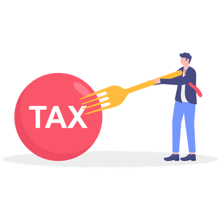 Businessman with tax  Illustration