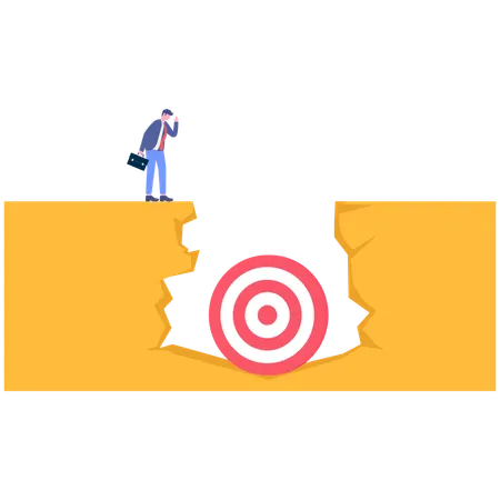 Businessman with trapped aim  Illustration