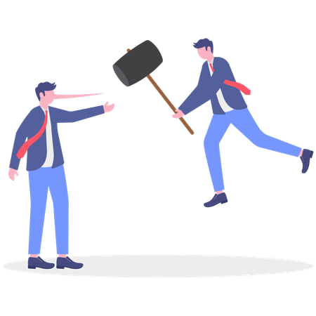 Businessman with Trust  Illustration