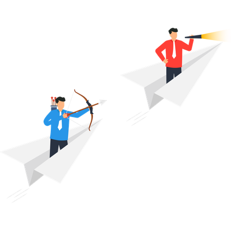 Businessman wokring on business Strategy  Illustration