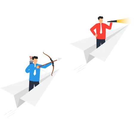 Businessman wokring on business Strategy  Illustration