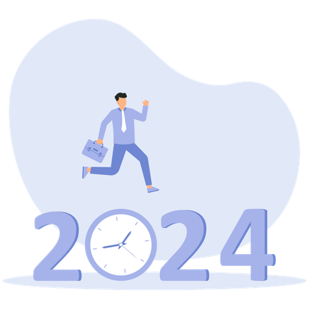 Businessman workers span 2024  Illustration