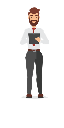 Businessman Working  Illustration