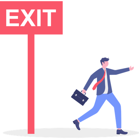Businessman working for Success  Illustration