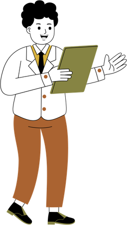 Businessman working  Illustration