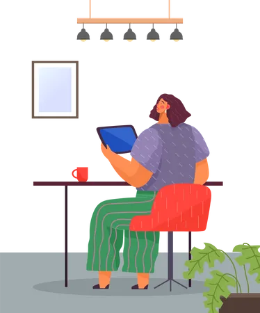 Businessman working in office  Illustration