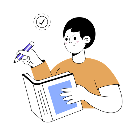 Businessman working on accountability  Illustration