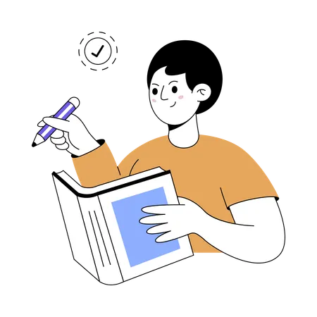 Businessman working on accountability  Illustration