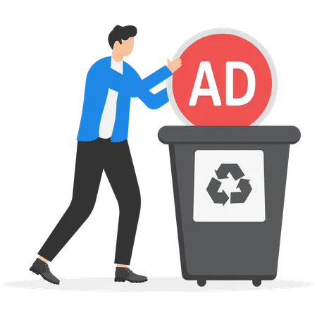 Businessman working on anti virus program  Illustration