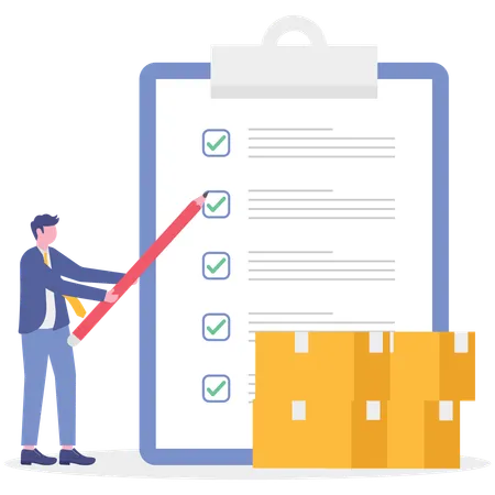 Businessman working on asset management  Illustration