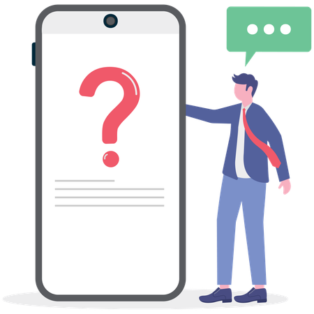 Businessman working on busines problem  Illustration