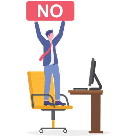 Businessman working on business disagereement  Illustration