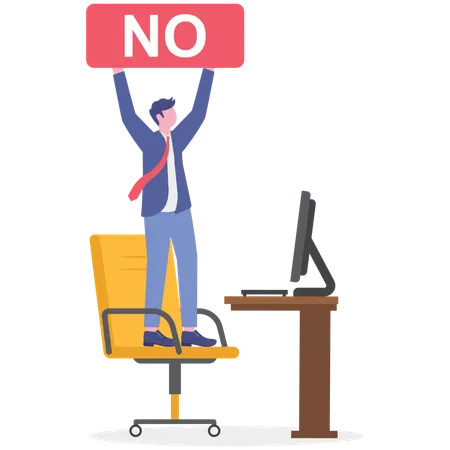 Businessman working on business disagereement  Illustration
