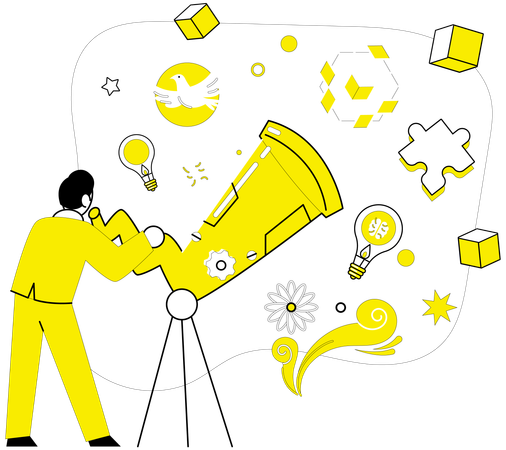 Businessman working on business innovation  Illustration
