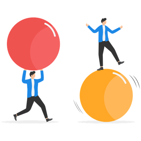 Businessman working on business innovation  Illustration