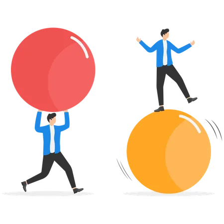 Businessman working on business innovation  Illustration