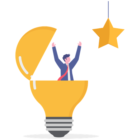 Businessman working on business innovation  Illustration