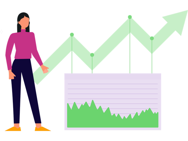Businessman working on business investment  Illustration
