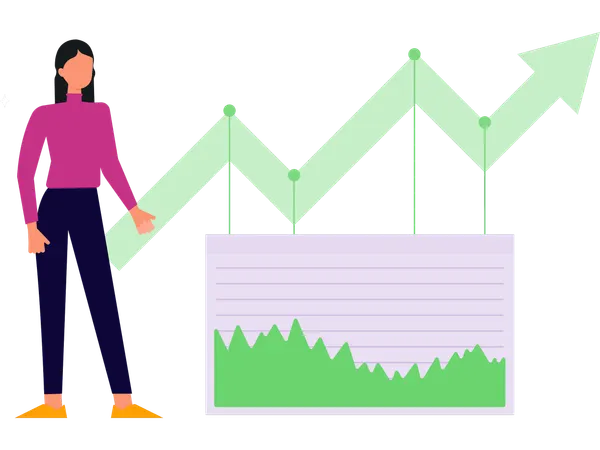 Businessman working on business investment  Illustration