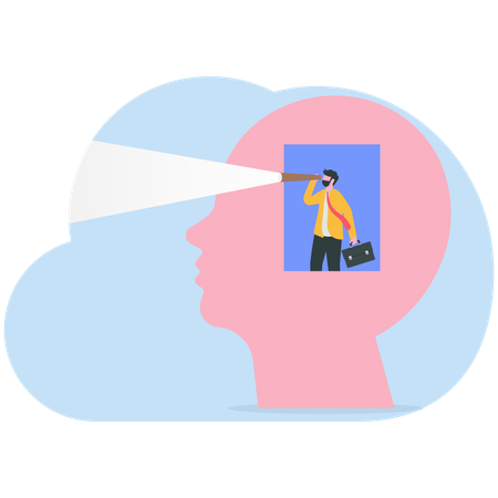 Businessman working on business opportunity  Illustration
