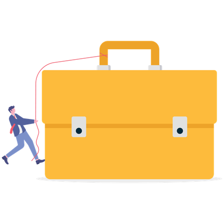 Businessman working on business opportunity  Illustration