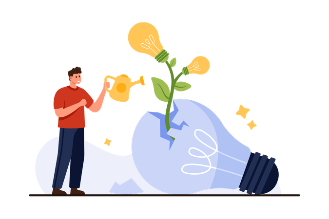 Businessman working on business opportunity  Illustration