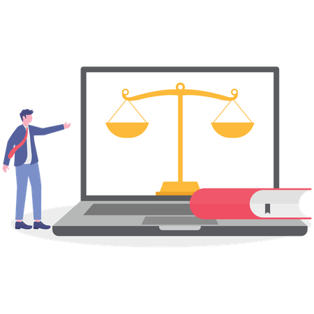 Businessman working on business regulation  Illustration