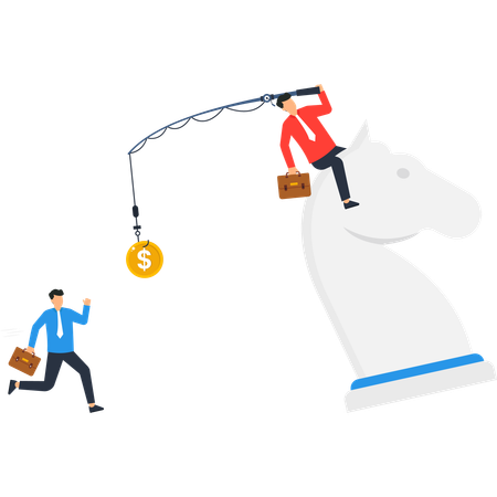 Businessman working on Business Strategy  Illustration