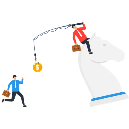 Businessman working on Business Strategy  Illustration