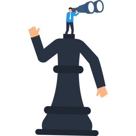 Businessman working on business strategy  Illustration