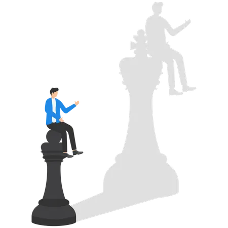Businessman working on business strategy  Illustration
