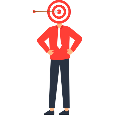 Businessman working on business target  Illustration