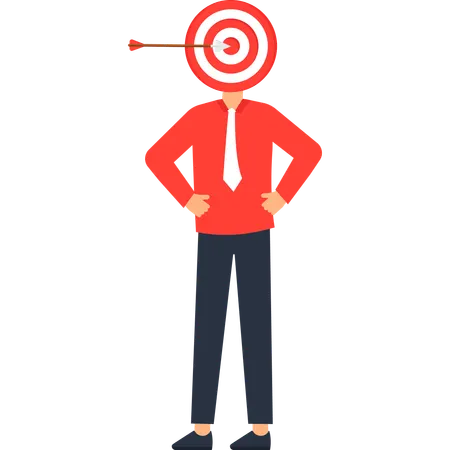 Businessman working on business target  Illustration