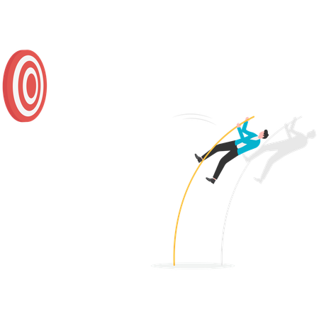 Businessman working on business target  Illustration