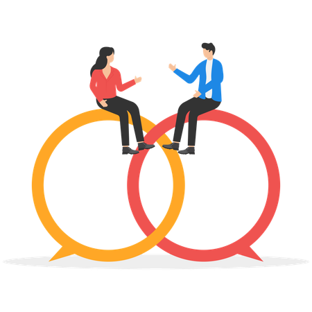 Businessman working on customer engagement  Illustration